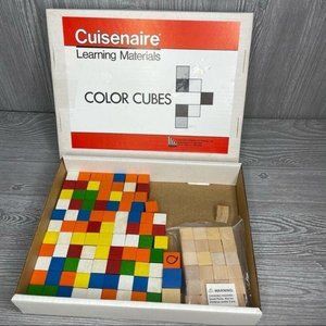 Cuisenaire wooden learning color counting cubes toy sorting building blocks